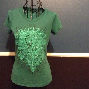 Express green studded tshirt